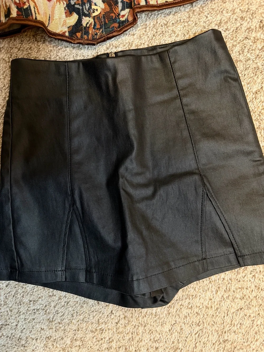 Black Faux Leather Mini Skirt - Sleek Women's Skirt